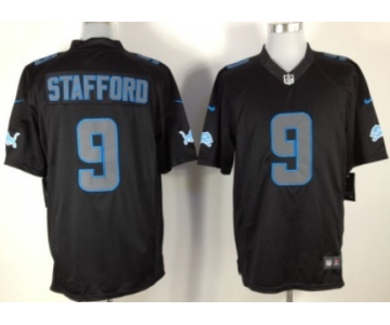 Nike Detroit Lions #9 Matthew Stafford Black Impact Limited Jersey
