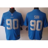 Nike Detroit Lions #90 Ndamukong Suh Navy Blue Limited Jersey
