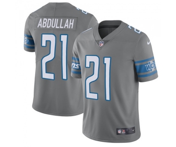Nike Lions #21 Ameer Abdullah Gray Men's Stitched NFL Limited Rush Jersey