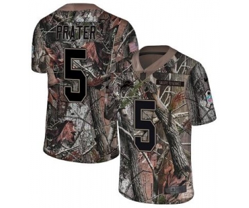 Nike Lions #5 Matt Prater Camo Men's Stitched NFL Limited Rush Realtree Jersey