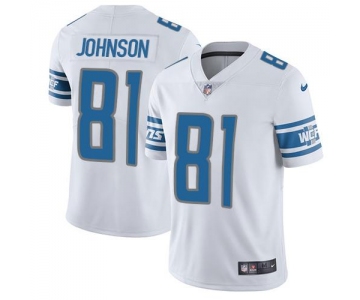 Nike Lions #81 Calvin Johnson White Men's Stitched NFL Limited Jersey