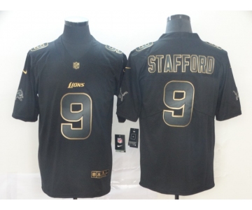 Nike Lions 9 Matthew Stafford Black Gold Vapor Untouchable Limited Jersey