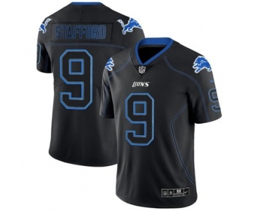 Nike Lions #9 Matthew Stafford Lights Out Black Men's Stitched NFL Limited Rush Jersey