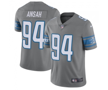 Nike Lions #94 Ziggy Ansah Gray Men's Stitched NFL Limited Rush Jersey