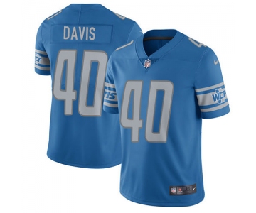 Nike Men's Detroit Lions #40 Jarrad Davis  Vapor Untouchable Limited Light Blue Home Jersey