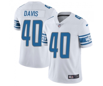Nike Men's Detroit Lions #40 Jarrad Davis Vapor Untouchable Limited White Road Jersey