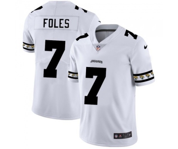 Jacksonville Jaguars #7 Nick Foles Nike White Team Logo Vapor Limited NFL Jersey