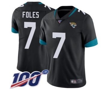 Jaguars #7 Nick Foles Black Team Color Men's Stitched Football 100th Season Vapor Limited Jersey
