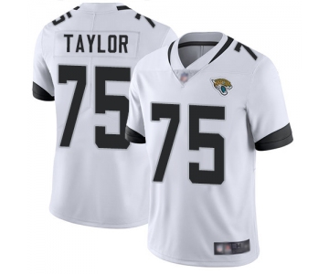 Jaguars #75 Jawaan Taylor White Men's Stitched Football Vapor Untouchable Limited Jersey