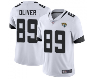 Jaguars #89 Josh Oliver White Men's Stitched Football Vapor Untouchable Limited Jersey