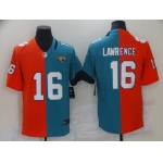 Men Jacksonville Jaguars 16 Lawrence Blue orange Nike Vapor Untouchable Limited 2021 NFL Jersey