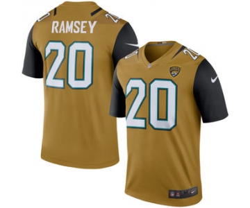 Men's Jacksonville Jaguars #20 Jalen Ramsey Nike Gold Color Rush Legend Jersey