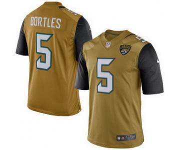 Men's Jacksonville Jaguars #5 Blake Bortles Nike Gold Color Rush 2015 NFL Limited Jersey