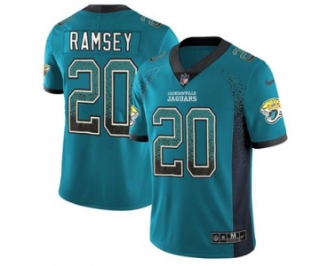 Nike Jacksonville Jaguars #20 Jalen Ramsey Teal Green Team Color Men's Stitched NFL Limited Rush Drift Fashion Jersey