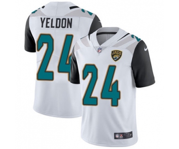 Nike Jacksonville Jaguars #24 T.J. Yeldon White Men's Stitched NFL Vapor Untouchable Limited Jersey