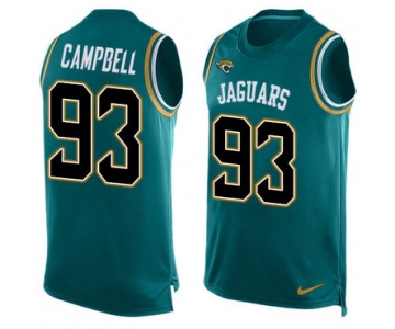 Nike Jacksonville  Jaguars #93 Calais Campbell Teal Green Team Color Men's Stitched NFL Limited Tank Top Jersey