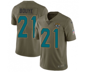 Nike Jaguars #21 A.J. Bouye Olive Men's Stitched NFL Limited 2017 Salute To Service Jersey