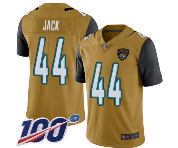 Nike Jaguars #44 Myles Jack Gold Men's Stitched NFL Limited Rush 100th Season Jersey