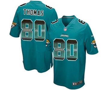 Nike Jaguars #80 Julius Thomas Teal Green Team Color Men's Stitched NFL Limited Strobe Jersey