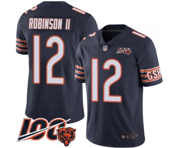 Bears #12 Allen Robinson II Navy Blue Team Color Men's Stitched Football 100th Season Vapor Limited Jersey