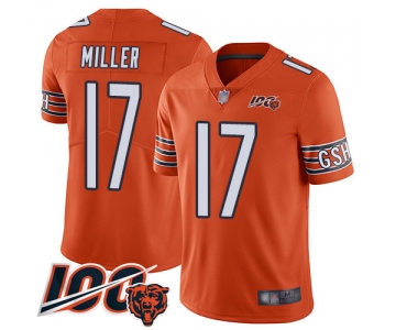 Bears #17 Anthony Miller Orange Men's Stitched Football Limited Rush 100th Season Jersey
