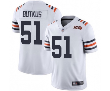 Bears #51 Dick Butkus White Alternate Men's Stitched Football Vapor Untouchable Limited 100th Season Jersey