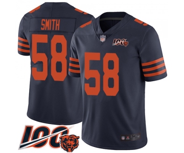 Bears #58 Roquan Smith Navy Blue Alternate Men's Stitched Football 100th Season Vapor Limited Jersey