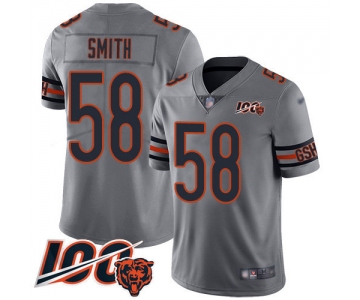 Bears #58 Roquan Smith Silver Men's Stitched Football Limited Inverted Legend 100th Season Jersey