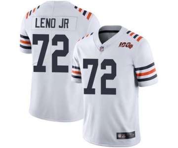 Bears #72 Charles Leno Jr White Alternate Men's Stitched Football Vapor Untouchable Limited 100th Season Jersey