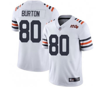 Bears #80 Trey Burton White Alternate Men's Stitched Football Vapor Untouchable Limited 100th Season Jersey