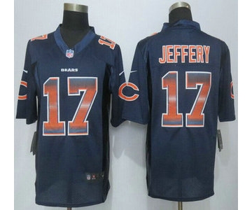 Chicago Bears #17 Alshon Jeffery Navy Blue Strobe 2015 NFL Nike Fashion Jersey
