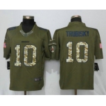Men's Chicago Bears #10 Mitchell Trubisky Green Salute To Service Stitched NFL Nike Limited Jersey