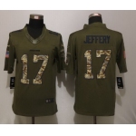 Men's Chicago Bears #17 Alshon Jeffery Green Salute To Service 2015 NFL Nike Limited Jersey