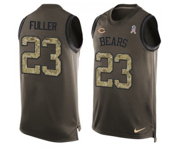 Men's Chicago Bears #23 Kyle Fuller Green Salute to Service Hot Pressing Player Name & Number Nike NFL Tank Top Jersey
