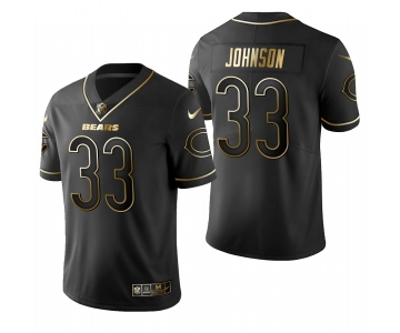 Men's Chicago Bears #33 Jaylon Johnson Black 2020 NFL Draft Golden Edition Jersey