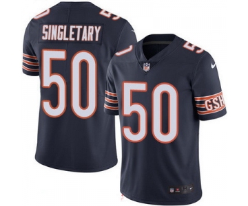 Men's Chicago Bears #50 Mike Singletary Navy Blue 2016 Color Rush Stitched NFL Nike Limited Jersey