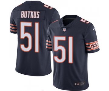 Men's Chicago Bears #51 Dick Butkus Navy Blue 2016 Color Rush Stitched NFL Nike Limited Jersey