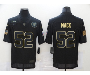 Men's Chicago Bears #52 Khalil Mack Black 2020 Salute To Service Stitched NFL Nike Limited Jersey