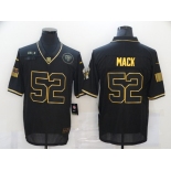 Men's Chicago Bears #52 Khalil Mack Black Gold 2020 Salute To Service Stitched NFL Nike Limited Jersey