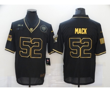 Men's Chicago Bears #52 Khalil Mack Black Gold 2020 Salute To Service Stitched NFL Nike Limited Jersey