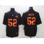 Men's Chicago Bears #52 Khalil Mack Black Red Orange Stripe Vapor Limited Nike NFL Jersey