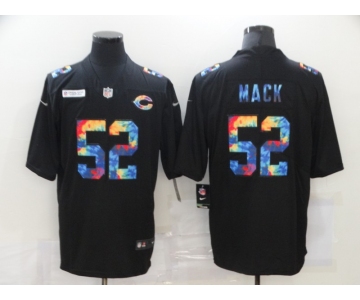 Men's Chicago Bears #52 Khalil Mack Multi-Color Black 2020 NFL Crucial Catch Vapor Untouchable Nike Limited Jersey