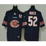 Men's Chicago Bears #52 Khalil Mack Navy Blue 2020 Big Logo Number Vapor Untouchable Stitched NFL Nike Fashion Limited Jersey