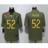 Men's Chicago Bears #52 Khalil Mack Olive Gold 2019 Salute To Service Stitched NFL Nike Limited Jersey