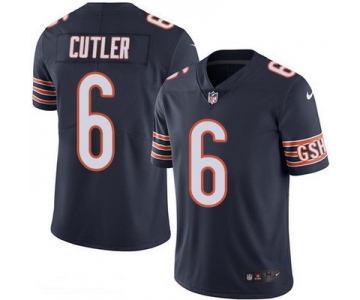 Men's Chicago Bears #6 Jay Cutler Navy Blue 2016 Color Rush Stitched NFL Nike Limited Jersey