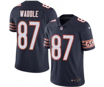 Men's Chicago Bears #87 Tom Waddle Navy Blue 2016 Color Rush Stitched NFL Nike Limited Jersey