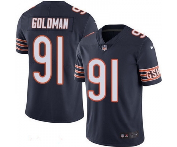 Men's Chicago Bears #91 Eddie Goldman Navy Blue 2016 Color Rush Stitched NFL Nike Limited Jersey