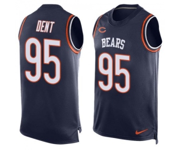 Men's Chicago Bears #95 Richard Dent Navy Blue Hot Pressing Player Name & Number Nike NFL Tank Top Jersey