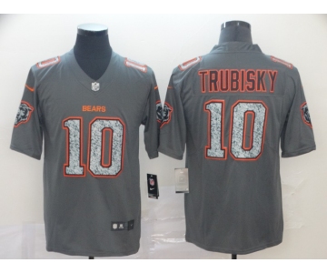 Nike Bears 10 Mitchell Trubisky Gray Camo Vapor Untouchable Limited Jersey