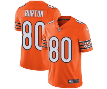 Nike Bears 80 Trey Burton Orange Men's Stitched NFL Limited Rush Jersey